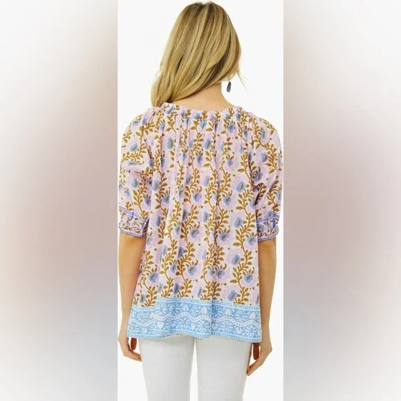 SZ BLOCKPRINTS Traci Blouse - M - Picture 2 of 7